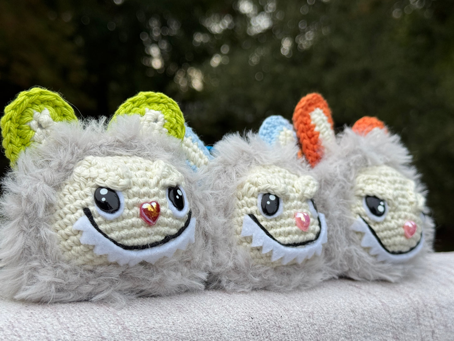 Handmade Crochet Labubu Keychains