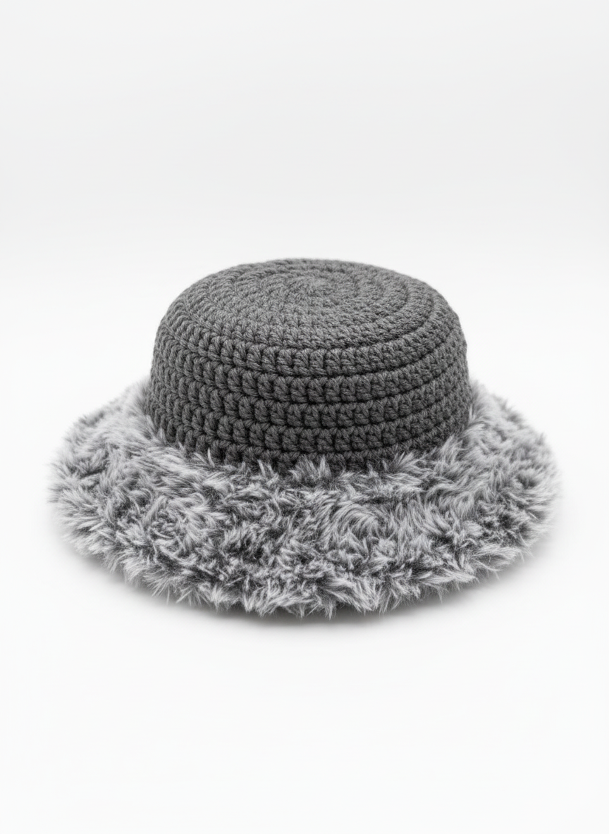 Faux Fur Ruffled Beanie