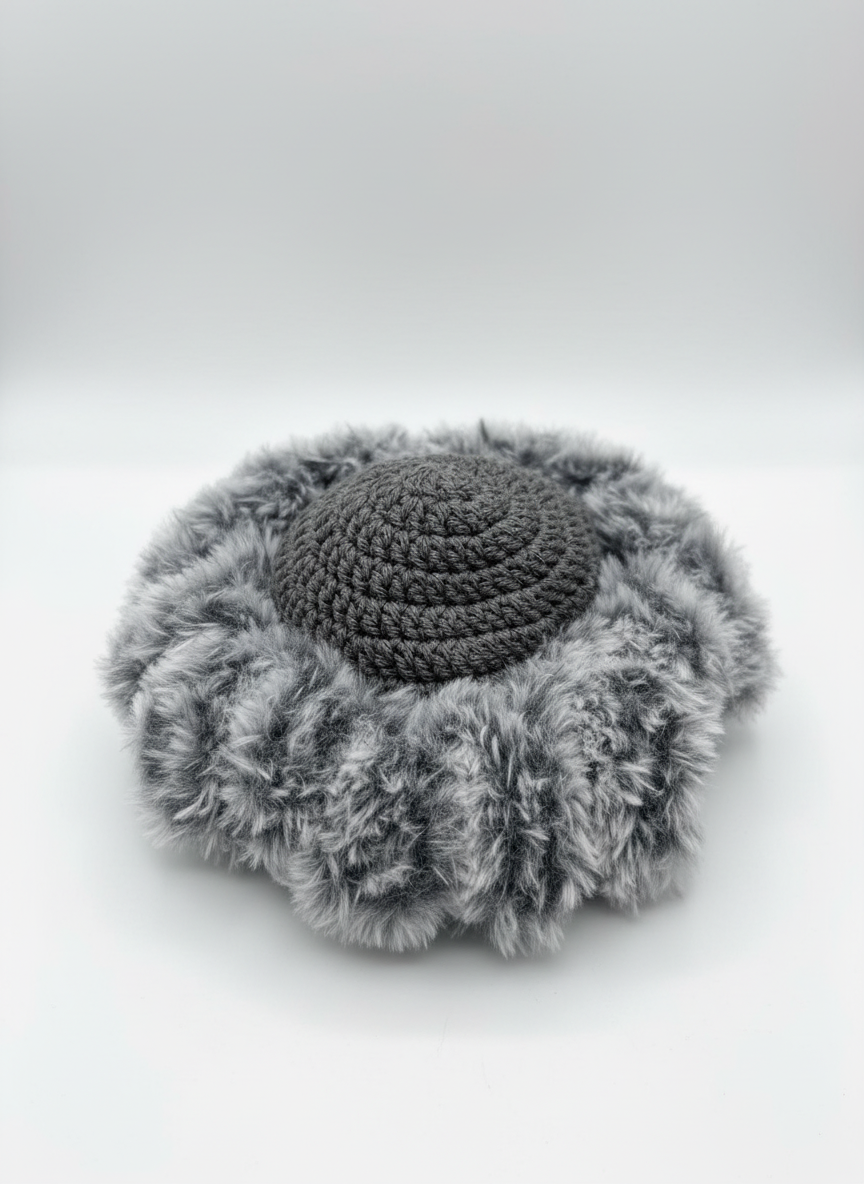 Faux Fur Ruffled Beanie