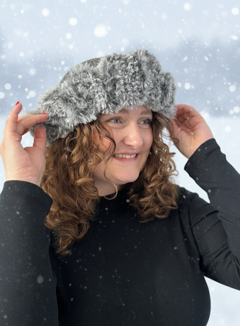 Faux Fur Ruffled Beanie