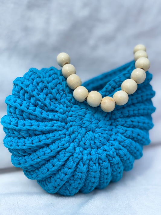 The Cape Cod Seashell Bag in blue