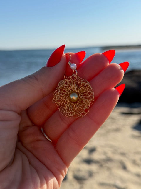 Elegant Gold Earrings - Handmade
